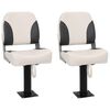 vidaXL Boat Seats 2 pcs with Pedestal 360&deg; Rotatable