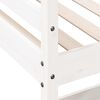 vidaXL Loft Bed without Mattress White 90x190 cm Single Solid Wood Pine