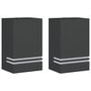 vidaXL Outdoor Wall Lights 2pcs Black Stainless Steel