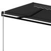 vidaXL Manual Retractable Awning 500x350 cm Anthracite