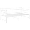 vidaXL Pull-out Sofa Bed Frame without Mattress White Metal 90x200 cm