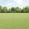 vidaXL Fence with Post Silver 0.6 x 25 m Steel