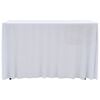 vidaXL 2 pcs Stretch Table Covers with Skirt 243x76x74 cm White