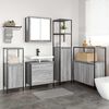 vidaXL 2 Piece Bathroom Furniture Set Grey Sonoma Engineered Wood