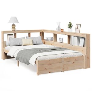 vidaXL Bookcase Bed without Mattress 120x200 cm Solid Wood Pine