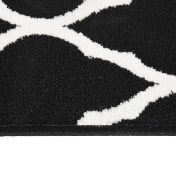 vidaXL Runner Rug BCF Black and White 60x200 cm