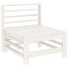 vidaXL 7 Piece Garden Lounge Set White Solid Wood Pine
