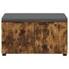 vidaXL Hall Bench with Cushion with Storage Smoked Oak 80 x 46 x 46 cm