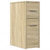 vidaXL Narrow Bathroom Cupboard with Wheels Sonoma Oak Engineered Wood