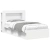 vidaXL Bed Frame with Storage White 90 x 190 cm Engineered Wood