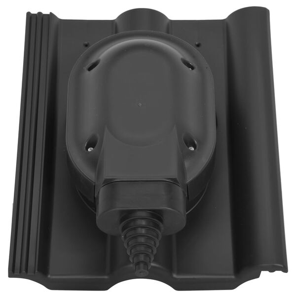 vidaXL Solar Pass-through for Frankfurt Roof Tile Black