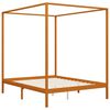 vidaXL Canopy Bed Frame without Mattress Solid Pine Wood 160x200 cm (283260+2x321987)