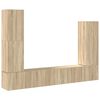 vidaXL 4 Piece TV Cabinet Set Sonoma Oak Engineered Wood