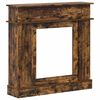 vidaXL Fireplace Surround Smoked Oak 102 x 26 x 100 cm Engineered Wood
