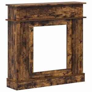 vidaXL Fireplace Surround Smoked Oak 102 x 26 x 100 cm Engineered Wood