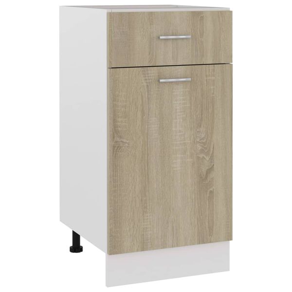 vidaXL Drawer Bottom Cabinet Sonoma Oak 40x46x81.5 cm Engineered Wood