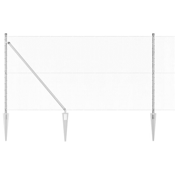 vidaXL Fence Post Silver 100 x 1 m (13 mm mesh) Steel