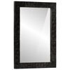 vidaXL Bathroom Mirror Black 50x70x2.5 cm Solid Wood Mango and Glass