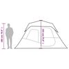 vidaXL Family Tent with LED 6-Person Light Grey and Orange Quick Release