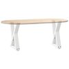 vidaXL Coffee Table Legs 2 pcs White 28x(42-43.3) cm Steel