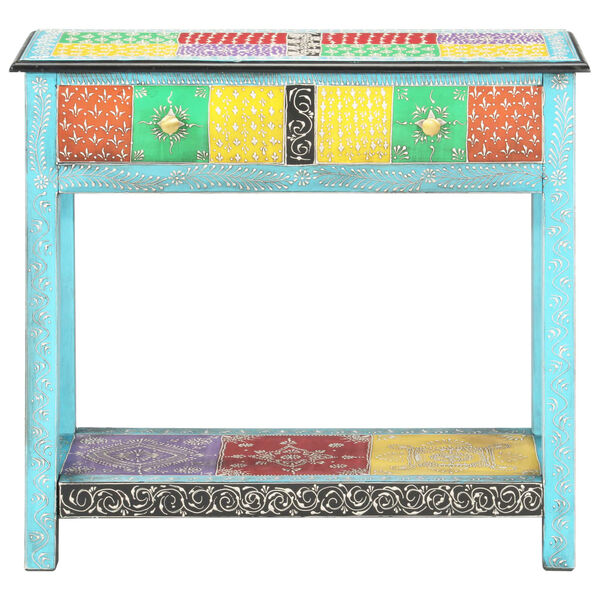 vidaXL Hand Painted Console Table 80x35x75 cm Solid Mango Wood