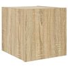 vidaXL TV Wall Cabinet with LED Lights Sonoma Oak 30.5x35x30 cm
