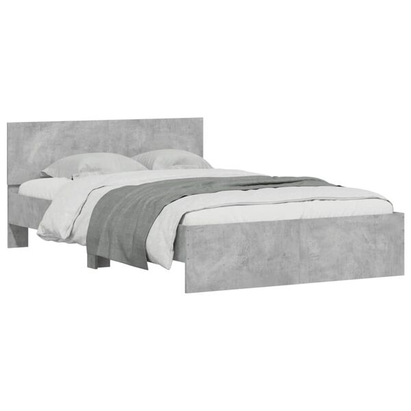 vidaXL Bed Frame without Mattress Concrete Grey 120x200 cm