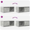 vidaXL TV Cabinets 2 pcs Concrete Grey 60x31x25.5 cm Engineered Wood