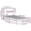 vidaXL Bookcase Bed without Mattress White 75x190 cm Small Single Solid Wood