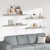 vidaXL Floating Wall Shelves 4 pcs Concrete Grey 120x23.5x3.8 cm MDF