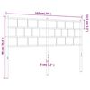 vidaXL Metal Replace Headboard Black 135 cm