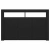 vidaXL Sideboard with LED Lights Black 115.5x30x75 cm