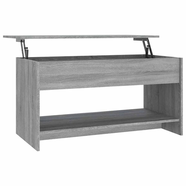 vidaXL Coffee Table Grey Sonoma 102x50x52.5 cm Engineered Wood
