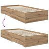 vidaXL Bed Frame with Drawer Artisan Oak 100 x 200 cm Engineered Wood