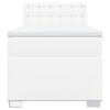 vidaXL Box Spring Bed with Mattress White 90x190 cm Faux Leather