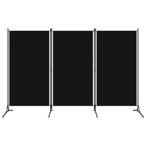 vidaXL 3-Panel Room Divider Black 260x180 cm