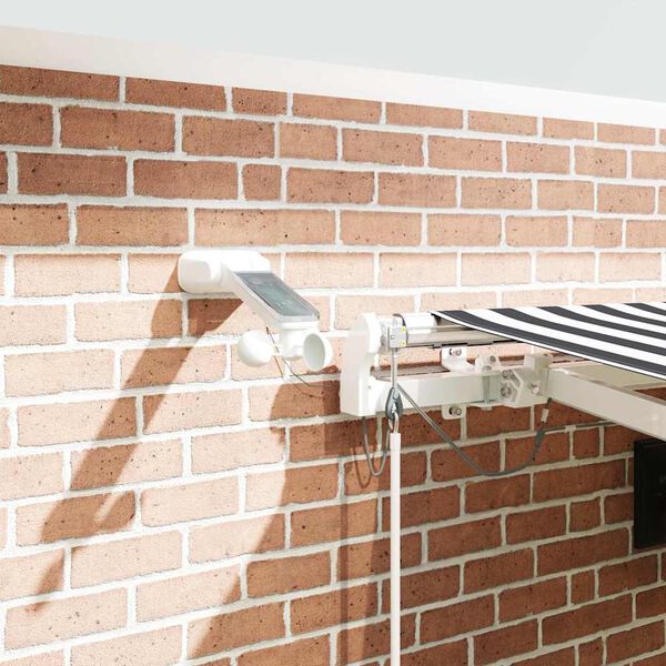 vidaXL Automatic Retractable Awning with LED Anthracite&White 450x300 cm