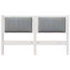 vidaXL Upholstered Headboard White 140 cm Solid Pine Wood