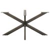 vidaXL Dining Table Leg Spider Shape Black 150x78x(72-73) cm Steel