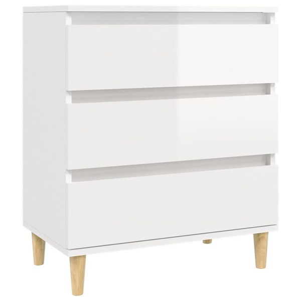 vidaXL Sideboard High Gloss White 60x35x70 cm Engineered Wood