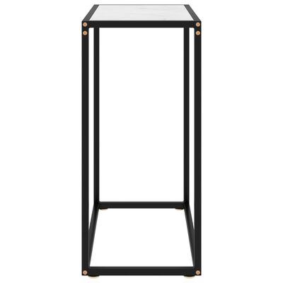 vidaXL Console Table White 60x35x75 cm Tempered Glass