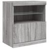 vidaXL Sideboard with LED Lights Grey Sonoma 181.5x37x67 cm