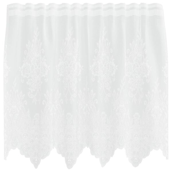 vidaXL Lace Curtain with Curtains Floral White 80 x 150 cm Polyester