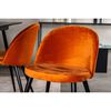 Venture Home Dining Chairs 2 pcs Velvet Velvet Black and Rusty Orange