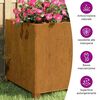 vidaXL Planter with Legs Rusty 50x50x50 cm Corten Steel