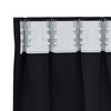 vidaXL Blackout Curtains with Rings 2 pcs Black 245 x 140 cm Polyester