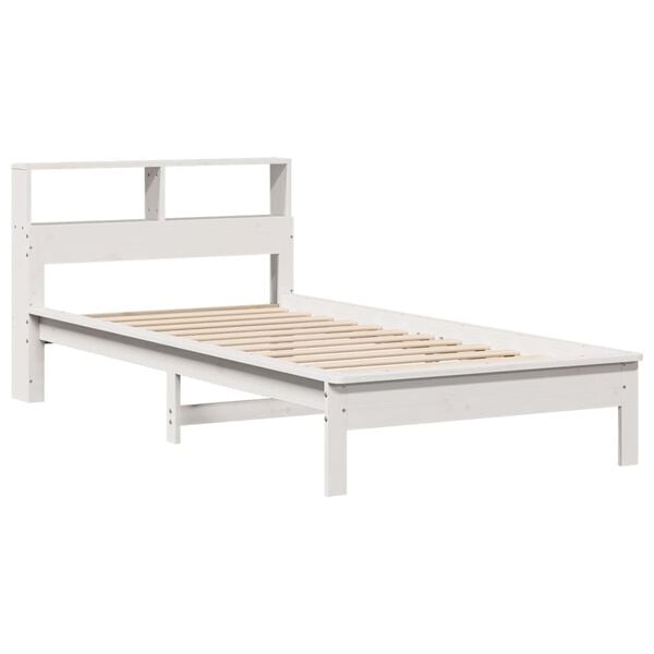 vidaXL Bookcase Bed without Mattress White 100x200 cm Solid Wood Pine