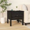 vidaXL Side Table Black 50x50x49 cm Solid Wood Pine