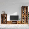 vidaXL TV Cabinet Set with Drawer with Door Smoked Oak Engineered Wood