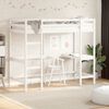 vidaXL Loft Bed without Mattress White 100x200 cm Solid Wood Pine